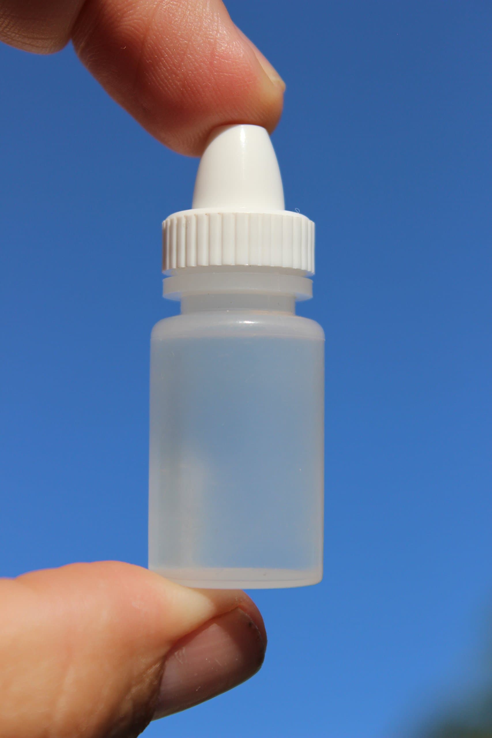 Plastic Bottles, Translucent LDPE Dropper Bottles w/ Controlled Dropper Tip Inserts and Ribbed White Caps, 6.5ml / 6.5cc, Set of 10