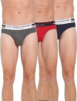 Mens Underwear Briefs Elastic Waistband Pure Cotton 3 Pack I006