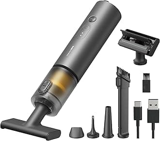 Car Vacuum, 20000Pa Cordless Vacuum Cleaner and Air Duster, 6-in-1 Portable Handheld Vacuum, 5-Nozzles for Car, Home, Office