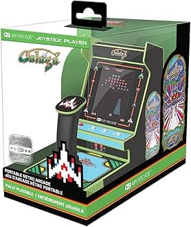 Galaga Portable Reto Arcade Joysctick Player (2 Games In 1) - Geen/Black