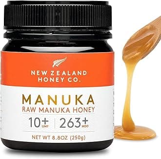 New Zealand Honey Co. Raw Manuka Honey UMF 10+ | MGO 263+, 8.8oz / 250g | Organic Medical Grade Manuka Honey for Daily Wellness, Skin Care & Dogs