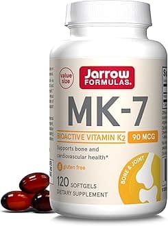MK-7 90 mcg - Bioactive Form of Vitamin K2-120 Servings (Softgels) - for Bone & Cardiovascular Health - Vitamin K2 MK-7 Dietary Supplement - Gluten-Free