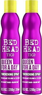 TIGI Bed Head Volumizing Hair Spray, Queen For A Day, for Thickening and Texturizing Fine Hair, 10.5 oz, 2 Pack