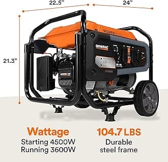 Generac 7722 GP3600 3,600-Watt Portable Generator with COSENSE® Technology
