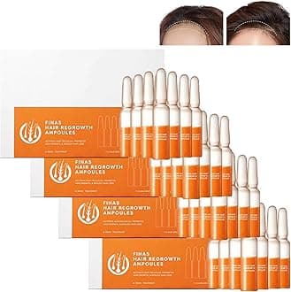 Liasc FINAS Prestig Hair-Regrowth Ampoules,Liasc Hairmuch Hair Growth Ampoule Serum Lotion,Biotin Hair Growth Serum,Hair Loss Thickening Regrowth for Thinning Hair (28 pcs/4 boxes)