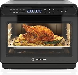 Steami X 24L Black (Steam + Air Fryer Oven) with 10-in-1 functions like Steam Cook, Steam Roast, Air Fry, Bake, Sterilize & more. Steam + Convection technology, 2200W power, 2-year warranty