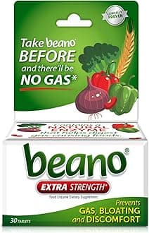 beano Ultra 800 Gas Prevention, Food Enzyme Dietary Supplement, Help Digest Gas-Causing Foods, 30 Tablets