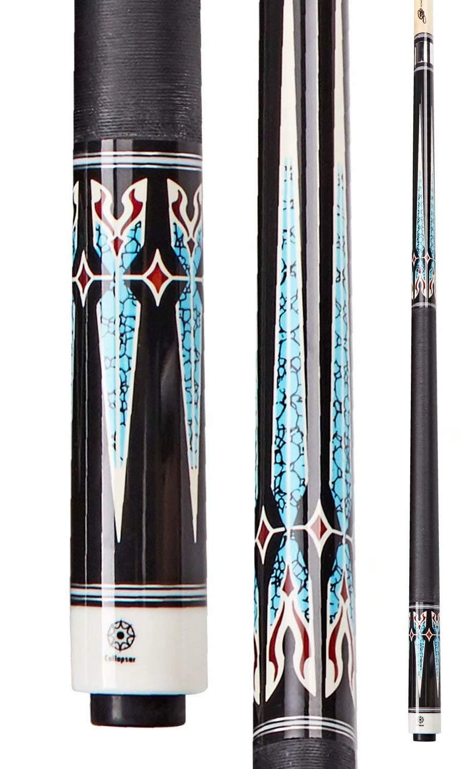 Collapsar CH Pool Cue with Soft Cues Case Sets,58" 2-Piece Custom Professional Billiards Ques Sticks with 13mm Tips,Pro Maple Wood Shaft with 5x16x18 Joint 19-21oz Billiard Pool Stick