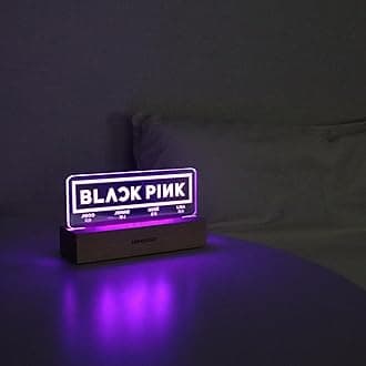 - Black.Pink Night Light, Kpop Merchandise, Korean Idol Lamp for Blink, 7RGB Color, Dimmer, 8.3 x 4.2 x 1.7