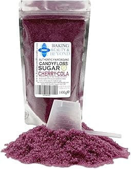 Baking Beauty and Beyond Premium Candy Floss Sugar 100g - Cherry Cola Flavour