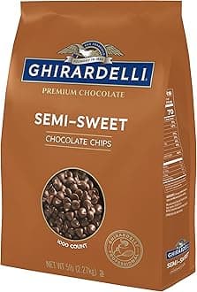 Ghirardelli Chocolate Company Semi-Sweet Chips 1000 per lb., 5lb (Pack of 2)