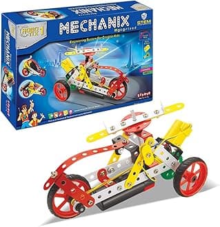 Mechanix Robotix-1 Motorized STEM/STEAM Educational Toy, Building and Construction Set for Boys and Girls Age 7+