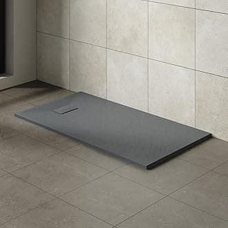 Aquariss 1400x800mm SMC Anti Slip Shower Base Tray Rectangular for Shower Enclosure Anthracite