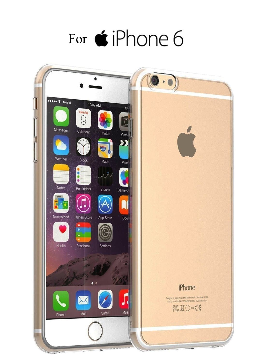 iPhone 6 case, Clear TPU case for iPhone 6, RuvTechTM, Crystal Clear Case, Flexible TPU Case for iPhone 6, Case for iPhone 6, Case Cover Rubber Gel, Transparent Clear Case for iPhone 6, Soft Silicone