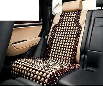 Q1 Beads Wooden Beads Acupressure Mat Car Seat Cover Cushion for All Cars & SUVs, XL, Coffee