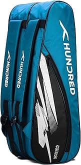 Hundred Cosmogear Badminton Kit-bag | Double Zipper | Bag with Front Zipper Pocket | Material: Polyester | Padded Back Straps | Easy-Carry Handle