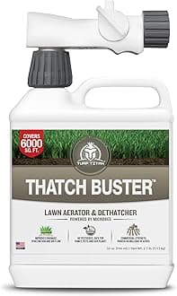 Turf Titan Thatch Buster All-Natural Lawn Aerator & Grass Dethatcher - Hose End Liquid Soil Loosener & Conditioner for Green Grass (32 oz), Healthy Soil in 45 Days - Covers 6,000 sq feet