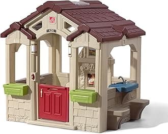 Charming Cottage Kids Playhouse, Indoor and Outdoor Clubhouse Playset, Interactive Sounds, Toddlers 2+ Years Old, Easy to Assemble