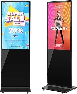 32 Inch Indoor Digital Signage Ultra HD Advertising Display Kiosk with Android OS Support Customizable Content and HDMI Input Commercial Totem Perfect for Retail Stores, Offices,and Restaurants