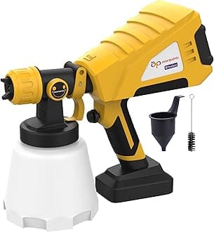 Asian Paints Trucare Paint Sprayer 750W with 950 Ml Container|Electric Paint Sprayer with 2M Long Cable&Vde Plug|2.5Mm Nozzle|Motor Speed Up to 32000Rpm/Min|Suitable for Indoor&Outdoor Paint,Yellow