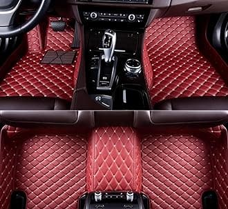 SARAHS Customized car Floor mats -Suitable for 99% of Cars, SUVs, and Trucks - car Pads to Protect Vehicle Interior Floor Accessories (Wine red)