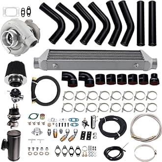 maXpeedingrods T3 T4 Turbo Turbocharger Kit for 4/6 cylinder engine with 1.5L-2.5L, Up to 400 HP, for BMW E36 325i 325is 328i 328is i6 M3 i6 E46 323i 328i