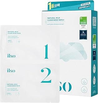 Natural MILD Clear Nose Patch/Blackhead Remover for Nose/Targets PORES & PIMPLES/Facial Skin Care/Dermatologist Approved/Korean Skin Care to Absorb Acne Nose GUNK (5 PCS)