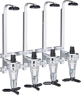 Bar Butler 4/6 Bottle Wall Mounted & Rotary Stand Drinks Optic Party Dispenser Solo Optic Spirit Drink-Ware Set (4Bottle_Wall Mounted)
