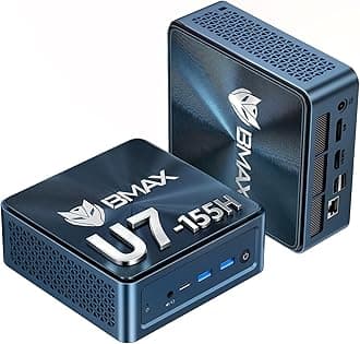 Bmax Mini PC B11 Power, AI Mini PC with Intel Core Ultra 7 155H (Built-in NPU), 24GB LPDDR5 1TB NVMe SSD, 4K Triple Display (HDMI 2.1/DP 2.1/Type-C), WiFi 6/BT 5.2,Mini Desktop Computer for Design