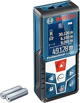 Laser Measure Glm 500 (Working Range: 0.05M-50M, Incline Range: 0 – 360°, Measurement Accuracy: +/- 1.5 Mm, 2X Batteries Aaa, In Cardboard Box)