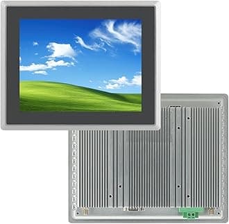 8 inch Capacitive Multi-Touchscreen Industrial Embedded Win-10 PC Monitor, IP65 Screen with 10 Points Touch Display, i5+RAM 8G+256G SSD, Integrated Phoenix2pin, HD-MI-Out & USB Ports