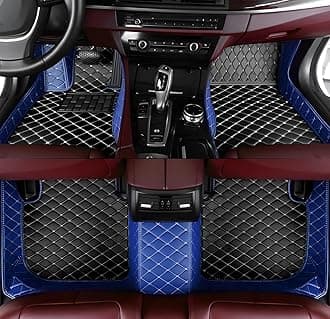 SARAHS Customized car Floor mats -Suitable for 99% of Cars, SUVs, and Trucks - car Pads to Protect Vehicle Interior Floor Accessories (Blue and Black)