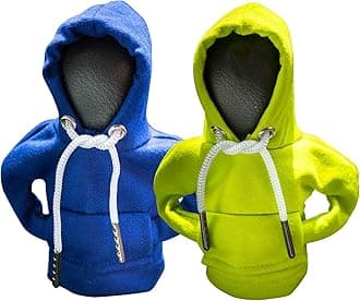 ECDREAM2Pcs Car Shift Knob Hoodie,Gear Shift Hoodie,Funny Sweater Hoodie for Gearshift,Automotive Interior Accessories（Blue and Green）