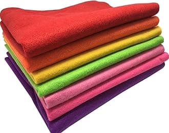 Misscrafts 7pcs 18" X 18" 1.4mm Thick Soft Felt Nonwoven Fabric Sheet Pack DIY Craft Patchwork Sewing Squares Assorted Colors(Summer)
