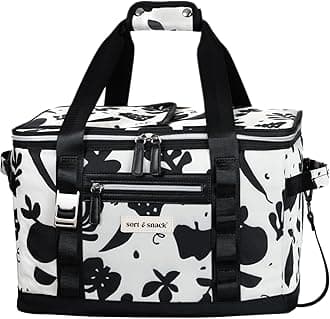 Dishwasher Safe Snackle Box-w/extra compartments/dividers for snackable combinations-Travel snack container (Polyester Cooler Bag)