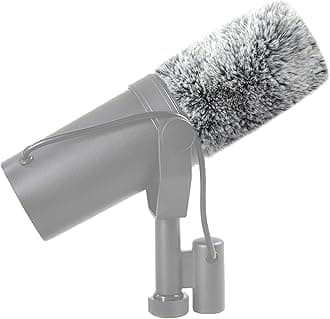 LEFXMOPHY SM7B Windscreen Replacement for Shure SM7B SM7dB Vocal Microphone Pop Filter, Grey Furry Wind Muff Deadcat Cover