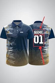 Dika Sports Custom Sports Cricket Jersey Customise t-Shirt for Men Personalised Name | 2 Year to 5XL