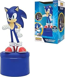 Lexibook, SEGA Sonic The Hedgehog, LED Pocket Night Light for Children's Room, Soft Light, Battery Operated, Blue, NLJ01SN