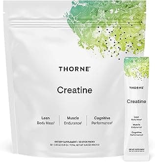 THORNE Creatine - Creatine Monohydrate, Amino Acid Powder - Support Muscles, Cellular Energy and Cognitive Function - Gluten-Free, Keto - NSF Certified for Sport - 5.45 Oz - 30 Servings