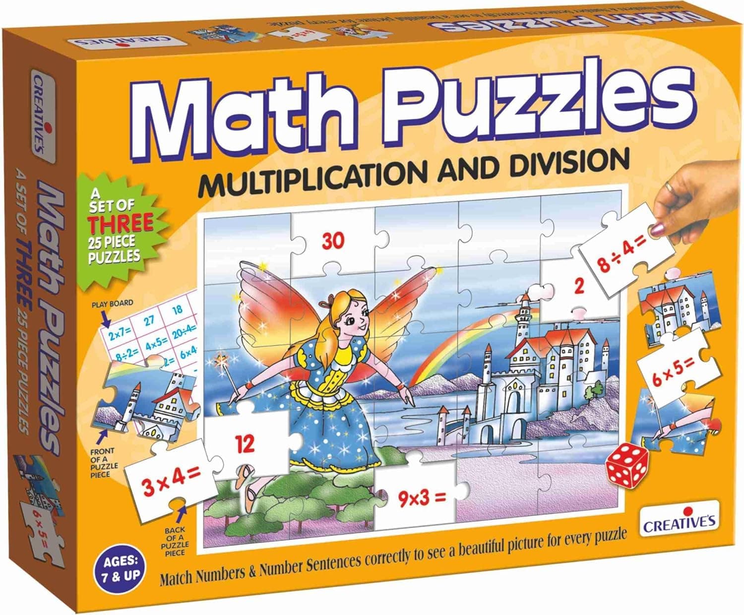 Creative's Math Puzzles Multiplication & Division, Learning Reinforce Multiplication and Division Skills, Learning & Educational, Math Puzzles Series for Ages 7 & Up