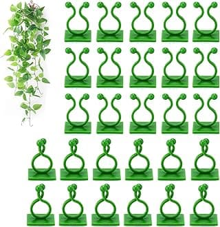30pcs Plant Climbing Wall Clips Self-Adhesive Money, Vine Plant Climbing Fixing Clip Hook Invisible Plant Clips for Climbers Plant Wall Clips Plant Support Binding Clip