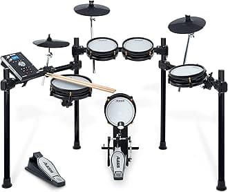 Alesis Drums Command Mesh SE Kit - Electric Drum Set with Quiet Dual-Zone Mesh Pads, USB MIDI Connectivity and 600+ Electronic and Acoustic Drum Sounds