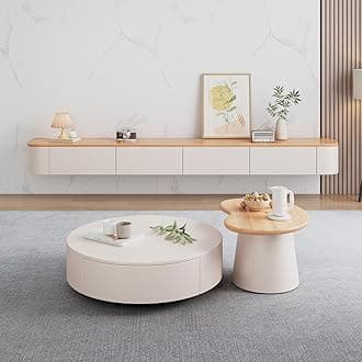 Floating TV Stand, Wall Mounted TV Shelves With Door,TV Media Console, Floating TV Cabinet Large Storage TV Bench Under TV(Wood,180CM/70.8")