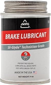 AGS 4 oz Brush Top Can Silicone Based Brake Assembly Lubricant for Eliminating Disc Brake Squeal - Moisture Proof, Heat Resistant, Rust and Corrosion Protector