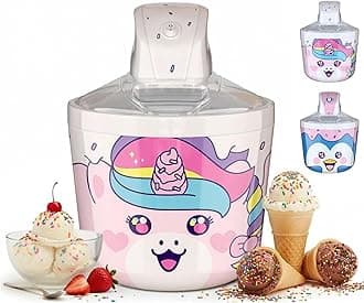 1.2 Qt Unicorn Electric Ice Cream Maker for Kids – Best Countertop Ice Cream Machine for Homemade Soft Serve, Sorbet, Gelato, Frozen Yogurt – Fun Desserts for Families, Easy to Clean