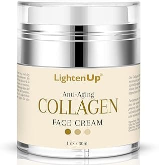 Lighten-Up Collagen Cream for Face - 1 fl oz / 30 ml - Antiaging, Fine Lines and Neck, Moisturizing and Hydrating Creams, Age Spots, with Hyaluronic Acid, for Women and Men