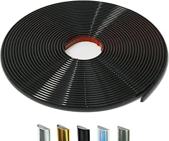 32.8 Ft Peel and Stick Trim, Waterproof Molding Trim for Walls, Edges, Borders, Window Frames, Backsplash Tiles, Flexible and Self Adhesive Trim Black