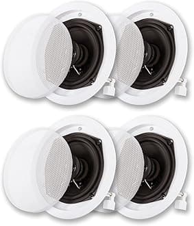 Acoustic Audio R191 In Ceiling / In Wall Speaker 2 Pair Pack 2 Way Home Theater 800 Watt New R191-2Pr