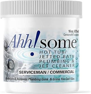 Ahh-Some- Hot Tub Cleaner | Clean Pipes & Jets Gunk Build Up | Clear & Soften Water For Jetted Tub, or Swim Spa | Top Water Clarifier (16 oz)