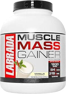 Labrada Muscle Mass Gainer - 6 Lbs (Vanilla), Liquid